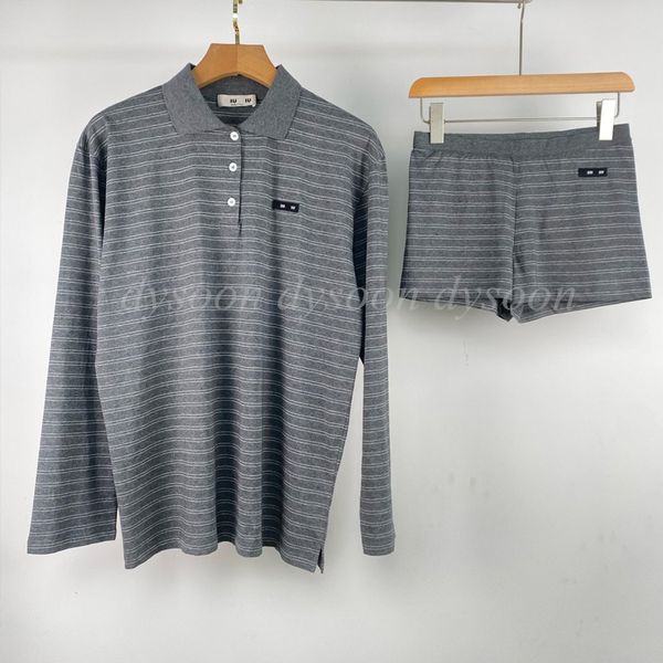 Premium Quality Women Long Sleeved Polo Shirt Shorts Set Striped Style Size SML With Dust Bag 30440, Pewter
Premium Quality Women Long Sleeved Polo Shirt Shorts Set Striped Style Size SML With Dust Bag 30440, Pewter