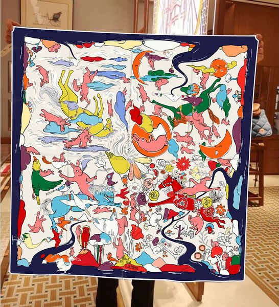 Summer Spring Twill Silk Scarf 90CM Hair Square Shawls Bag Belt Bandanas Tops Summer Decoration Foulard Femme 90cm Spring Accessories Mother Day Gift