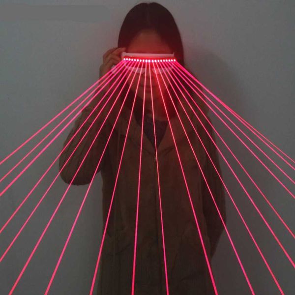 LED Laser Ray Glasses Professional Performance Props Stage Wear Rechargeable Sunglasses For Show Festival Rave Party DJ T250122