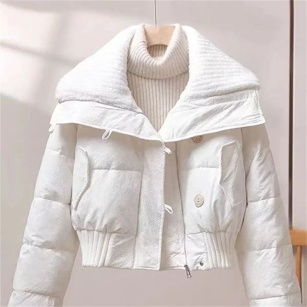 2024 Fashion Coats Winter Jacket Women Short Parka Female Coat Office Lady Warm Down Casual Pink Tops