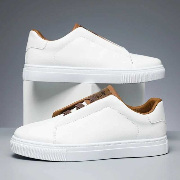Classic Casual Big Size 48 Fashion White Sneakers Man Leather Designer Platform Flats Men's Skateboard Hot Shoes