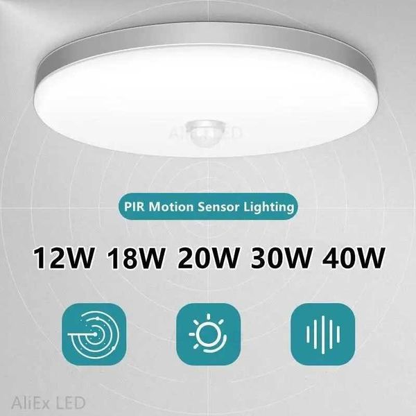 LED Ceiling Lights PIR Motion Sensor Smart Home Lighting 12W 18W 20W 30W 40W Ceiling Lamp For Room Hallways Corridor 110V 220V Z250120