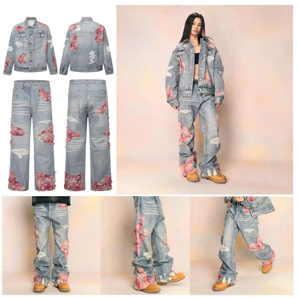Vintage Patchwork Jeans With Luxurious Embroidery Design Korean-style Niche Men's And Women's Summer Loose Fashionable Wide-leg Casual And Versatile Jacket Set, Lightyellow
Vintage Patchwork Jeans With Luxurious Embroidery Design Korean-style Niche Men's And Women's Summer Loose Fashionable Wide-leg Casual And Versatile Jacket Set, Lightyellow