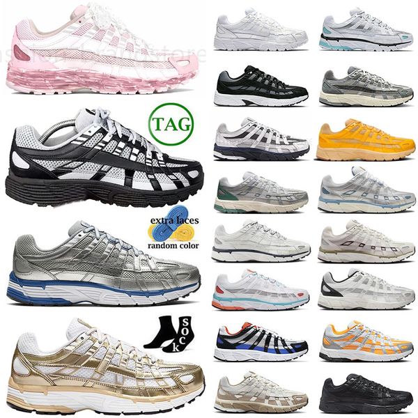 White Designer Sneakers P6000 Style Athletic Running Shoes for Men and Triple White, Wolf Metallic Racer Outdoor Sports Trainers - Women, Black, , Khaki, Grey,