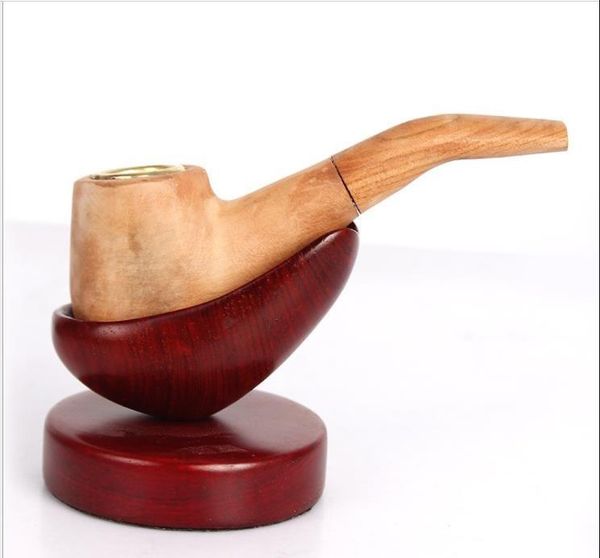 Smoking Pipes New curved hammer, wood pipe, smoking accessories, removable manual grinding pipe