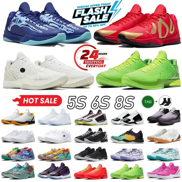 Designer Mamba Basketball Shoes Fashion Mambas 8 Eybl Protro 6 Reverse Grinch What The Mambacita 5 X-Ray Mens Women Sneakers Trainers Outdoor Shoes Kobeshoes