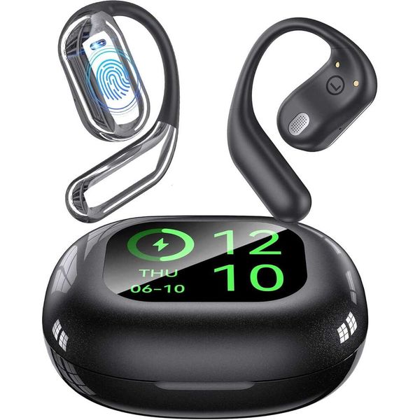 AI Translation Earbuds Real Time, Translator Bluetooth 5.4 Headphones 144 Languages OWS LCD Touch Screen Open Ear Translating Earphones Audifonos Traductores,