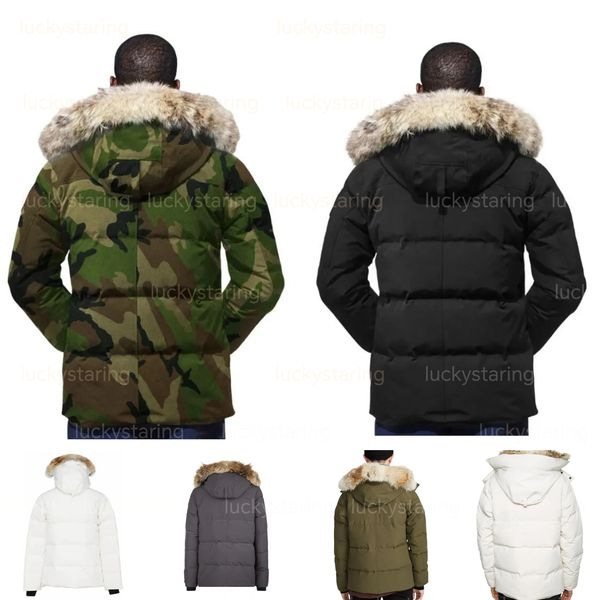 Designer Puffer Jacket Winter Fourrure Down Parka Homme War…