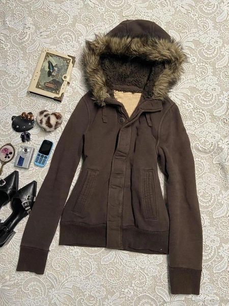 Women' Hoodies Vintage Solid Fur Collar Hooded Sweatshirt Autumn Winter Zipper Retro Fleece Jacket Harajuku Plush Dark Fashion Outfits, Coffee
Women' Hoodies Vintage Solid Fur Collar Hooded Sweatshirt Autumn Winter Zipper Retro Fleece Jacket Harajuku Plush Dark Fashion Outfits, Coffee