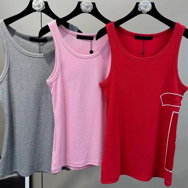 2025 Round Neck Sleeveless Color Blocked Sanskrit Letter Pattern Chrome Shirt Women's Camisole Vest Designer Spicy Girl Style Tight Tank Top Designer Vest, Red
2025 Round Neck Sleeveless Color Blocked Sanskrit Letter Pattern Chrome Shirt Women's Camisole Vest Designer Spicy Girl Style Tight Tank Top Designer Vest, Red