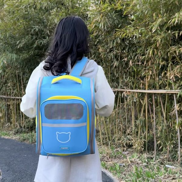 Large size cat and dog backpack, soft edged cat bag, animal harness, travel dog harness as fabric pet home toy, Grey
Large size cat and dog backpack, soft edged cat bag, animal harness, travel dog harness as fabric pet home toy, Grey