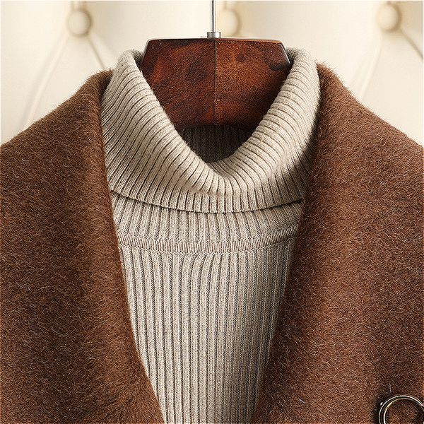 D5206 Autumn and winter new small size medium and long high-end light luxury style woolen coat for women