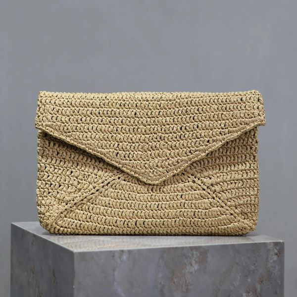 Latest Summer CASSANDRE LARGE ENVELOPE POUCH Luxury Designer Straw Genuine Leather Clutch Bag Golden Hardware Handbag Fashion Women Casual V, A1
Latest Summer CASSANDRE LARGE ENVELOPE POUCH Luxury Designer Straw Genuine Leather Clutch Bag Golden Hardware Handbag Fashion Women Casual V, A1