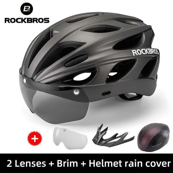 ROCKBROS Bicycle Helmet Cycling EPS Ultralight Outdoor MTB Adjustable Men Women Bike Split Integrally-Molded Helmet Accessory L250808