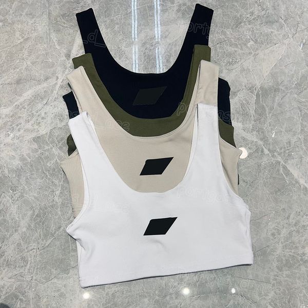 Brand Women Sexy Cropped Tank Tops Luxury Designer Sporty Vest Summer Beach Vacation Night Club Party Tank Singlet
