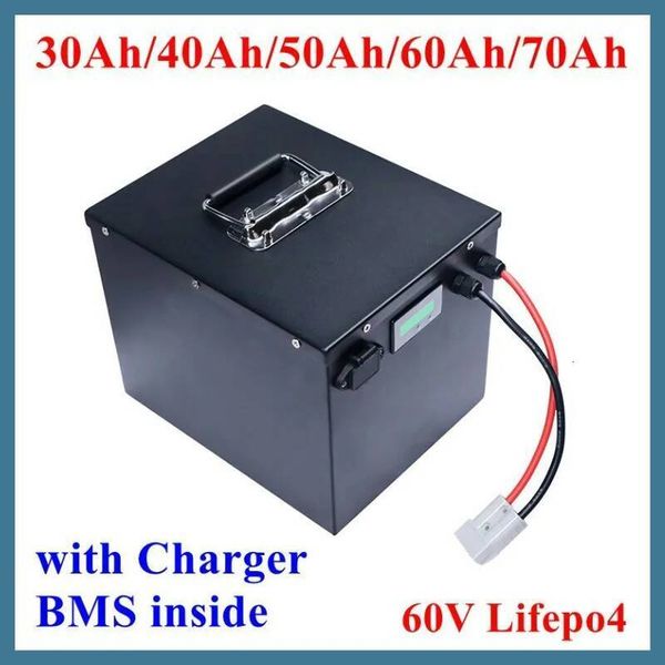 Lifepo4 Battery 60V 50Ah 60ah 40ah 30ah 70Ah not 48V 72V for 2kW 3000W 1000W Vehicle snowmobile golf cart