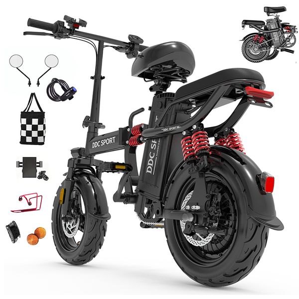 35-Miles Range, 700W Motor Bicicletas Electricas, 26 MPH Speed, 48V/20Ah Removable Battery, Dual Disc Brakes,M1 Commuter EBike, 14'' Vacuum Tire, LCD Mileage Display,gifts, Black
35-Miles Range, 700W Motor Bicicletas Electricas, 26 MPH Speed, 48V/20Ah Removable Battery, Dual Disc Brakes,M1 Commuter EBike, 14'' Vacuum Tire, LCD Mileage Display,gifts, Black