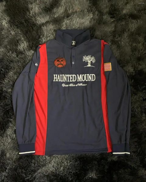 Men' Polos Y2k Haunted Mound Long Sleeve Collar Retro T-shirt Gothic Pattern Embroidered And Women' Street, Pure cotton 2
Men' Polos Y2k Haunted Mound Long Sleeve Collar Retro T-shirt Gothic Pattern Embroidered And Women' Street, Pure cotton 2