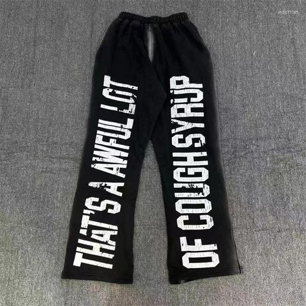 Men's Pants That's A Awful Retro Washed Letter Graffiti Printed Drawstring Casual, Black
Men's Pants That's A Awful Retro Washed Letter Graffiti Printed Drawstring Casual, Black