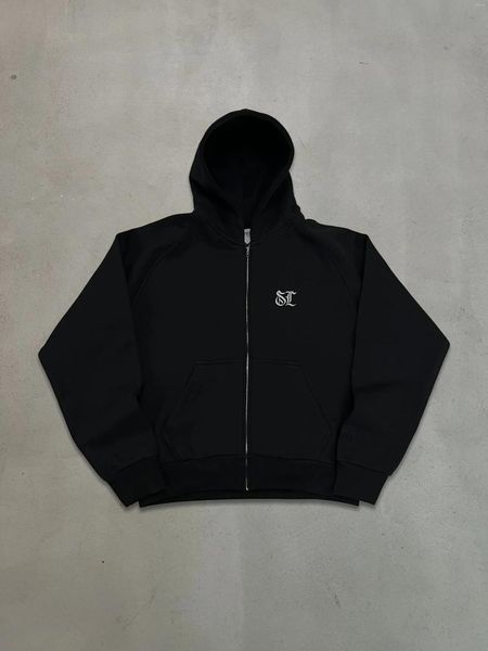 Men' Hoodies Streetwear Loose Embroidered Zipper Hoodie Men Women Solid Color Casual Sport Comfortable Multi Functional Sweatshirt, A22 
Men' Hoodies Streetwear Loose Embroidered Zipper Hoodie Men Women Solid Color Casual Sport Comfortable Multi Functional Sweatshirt, A22
