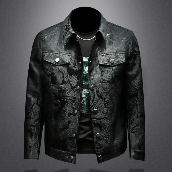 Brand Jacquard Jacket Men 2025 Spring New Long Sleeve Bomber Jackets Fashion Casual Business Social Streetwear Coats M-4XL, Black 
Brand Jacquard Jacket Men 2025 Spring New Long Sleeve Bomber Jackets Fashion Casual Business Social Streetwear Coats M-4XL, Black