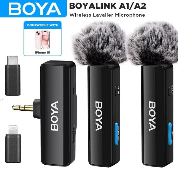 BOYA BOYALINK A Wireless Lavalier Microphone for iPhone 15/16 Series Go Pro SONY DSLR Cameras Vlog Recording 250812