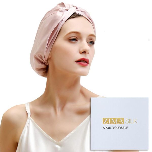 Simulated silk hair cap, specially designed for sleep and women's hair care, with high-quality elastic design that fits securely on the head