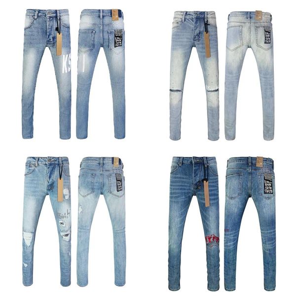 Jeans Men fashion Trend Retro light blue Paint Trend Low Rise Stretch Skinny Jeans Pleated Ripped Frayed Trousers brandpants, Pink
Jeans Men fashion Trend Retro light blue Paint Trend Low Rise Stretch Skinny Jeans Pleated Ripped Frayed Trousers brandpants, Pink