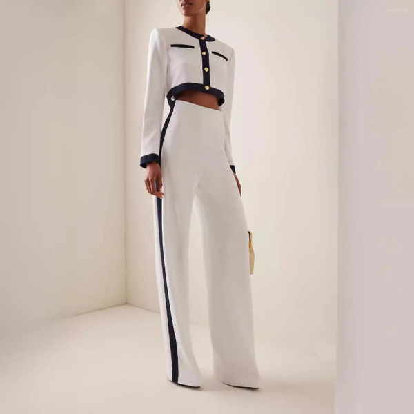 Women's Two Piece Pants Fashion Set Women Round Neck Long Sleeve Patchwork Singe Breasted Button Top Loose Wide Legs Casual Sets Autumn, Pink
Women's Two Piece Pants Fashion Set Women Round Neck Long Sleeve Patchwork Singe Breasted Button Top Loose Wide Legs Casual Sets Autumn, Pink