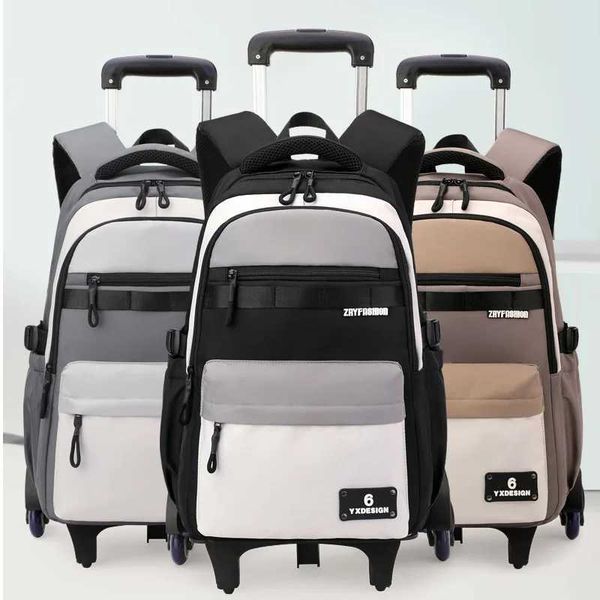New Trolley Backpacks for Children School Bag for Boys Kids Back Pack Nylon Zaino Uomo Rolling Mochila Japonesa Schoolbag Bolsa X250815L260509