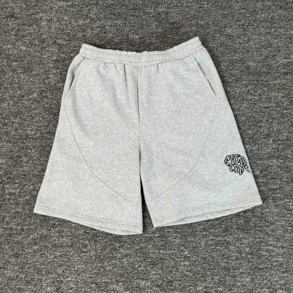 Cotton Shorts with Letter Embroidery