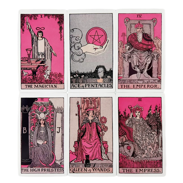 Popular Pink Knight Tarot Game Beginner Divination Game English Version Party Table Game