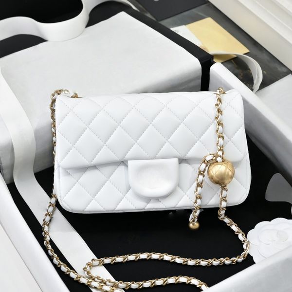 Hight quality 10A Designer Bag Trendy genuine-leather mini cube bag lambskin tofu crossbody/shoulder purse.