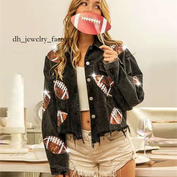 Women's Jackets New Sports Casual Corduroy Jacket Woman Retro Turn-down Collar Splicing Football Sequins Spring Autumn Tassel Jacket for Women 2c7 15c, Brown
Women's Jackets New Sports Casual Corduroy Jacket Woman Retro Turn-down Collar Splicing Football Sequins Spring Autumn Tassel Jacket for Women 2c7 15c, Brown