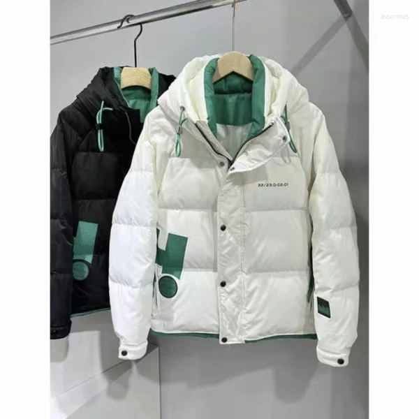 Men's Down Jacket Winter Hooded Letters Contrast Color White Duck Thickened Casual Coat
Men's Down Jacket Winter Hooded Letters Contrast Color White Duck Thickened Casual Coat