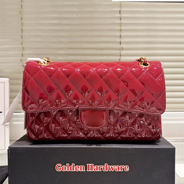 Top quality Patent Leather Classic Chain Shoulder Crossbody bag Women Trendy Luxury patent leather purses Designer double flap bags, Ceu06 26cm
Top quality Patent Leather Classic Chain Shoulder Crossbody bag Women Trendy Luxury patent leather purses Designer double flap bags, Ceu06 26cm