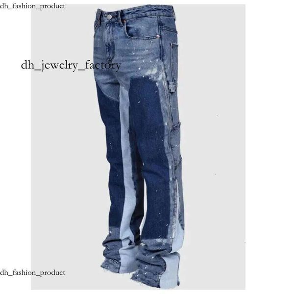 Galeryly Jeans Dept Men' Jeans Men' Denim Work Pants Fashion Stretch Patch Denim Stacked Flare Pants 9e3, Lightgrey 
Galeryly Jeans Dept Men' Jeans Men' Denim Work Pants Fashion Stretch Patch Denim Stacked Flare Pants 9e3, Lightgrey