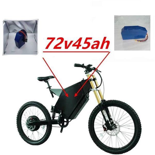 Irregular 72V 45Ah Lithium Battery Pack Li ion For Electric motorcycle 5000BMS + 10A CW Kit with 72V harger