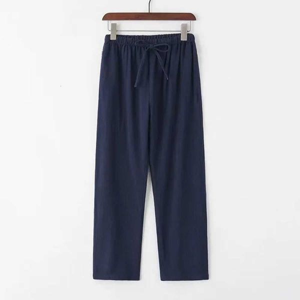 Chinese Style Vintage Cotton Linen Pants for Men Summer Breathable Lightweight Large Size Beach Hawaiian Pants XJ250821
