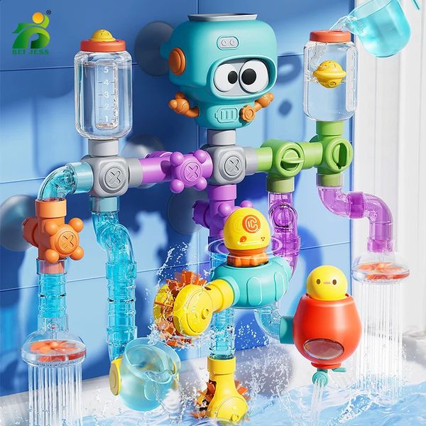 2026 New Baby Bath Toys With Strong Suction Cups Tubes Spinner Squirt Water Game Set Toddlers Kids Shower Pool For 3 Years Children Gifts250822bj Toys
