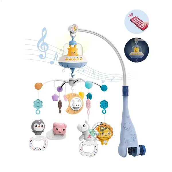Musical Crib Mobile with Lights Music Projection for Infants Remote Control Crib Toys for born Mobile for Crib Toys 250822BJ
