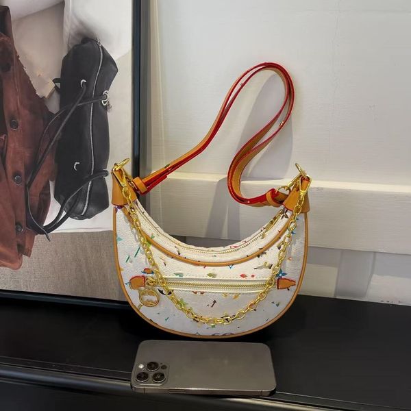 Half Moon Shoulder Bags Designer Womens tote Makeup Old Flower Leather chain Cross body Purse womens Fashion handbag sac luxe Underarm Bag, Camouflage
Half Moon Shoulder Bags Designer Womens tote Makeup Old Flower Leather chain Cross body Purse womens Fashion handbag sac luxe Underarm Bag, Camouflage