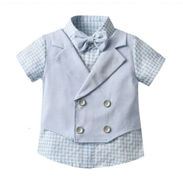 New style Two-Piece Set For Baby Boys Gentleman Style Clothing Sets Summer Boy Short Sleeve Plaid Shirt With Bowtie+Shorts Kids Suits Children Outfits, Sky blue
New style Two-Piece Set For Baby Boys Gentleman Style Clothing Sets Summer Boy Short Sleeve Plaid Shirt With Bowtie+Shorts Kids Suits Children Outfits, Sky blue