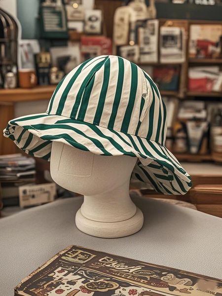 Boy Children Striped Lacing Fishermans Cap Girl Baby Solid Casual Sunscreen Hat Infant Cotton Caps Kid Windproof Basin Hats 250822BANJIA