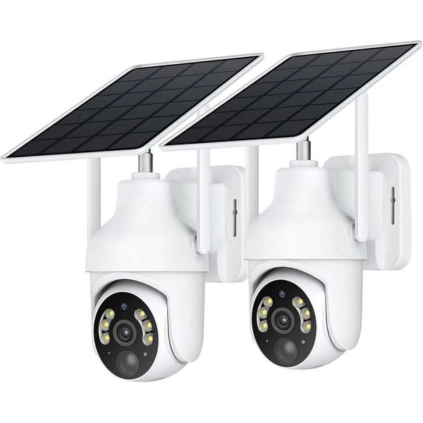SEHMUA 2K Solar Cameras Wireless Outdoor, 2 Pack 360° View Pan/Tilt WiFi Security Camera Outside with Color Night Vision,Easy to Install, PIR Alarm,
SEHMUA 2K Solar Cameras Wireless Outdoor, 2 Pack 360° View Pan/Tilt WiFi Security Camera Outside with Color Night Vision,Easy to Install, PIR Alarm,