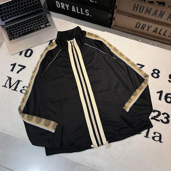 Designer unisex autumn and winter reflective woven belt jacket fabric soft, delicate, smooth, fashionable and versatile, Black2 
Designer unisex autumn and winter reflective woven belt jacket fabric soft, delicate, smooth, fashionable and versatile, Black2