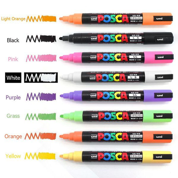UNI POSCA 5m 8 Colors marker full series art supplies drawing anime hand sketch stationery graffiti pen set
UNI POSCA 5m 8 Colors marker full series art supplies drawing anime hand sketch stationery graffiti pen set