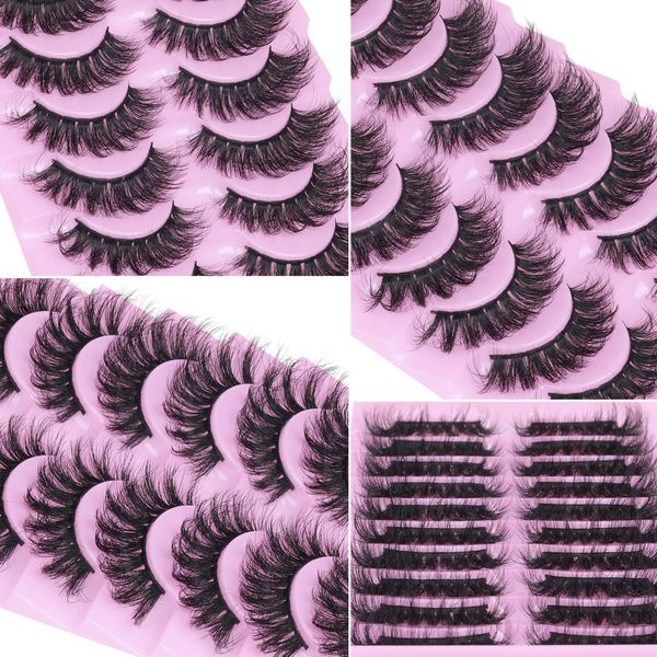 3D Faux Mink Eyelashes Fluffy Wispy 10 Pairs Thick Curled Fake Lashes Full Strip Handmade Reusable Multi-layer Thick Eyelash Extensions for Women Beauty
3D Faux Mink Eyelashes Fluffy Wispy 10 Pairs Thick Curled Fake Lashes Full Strip Handmade Reusable Multi-layer Thick Eyelash Extensions for Women Beauty