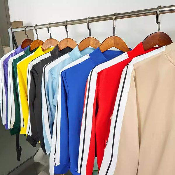 Designer Men's Jackets Rainbow stripe casual men's and women's couple style streetwear jacket ins, Champagne
Designer Men's Jackets Rainbow stripe casual men's and women's couple style streetwear jacket ins, Champagne