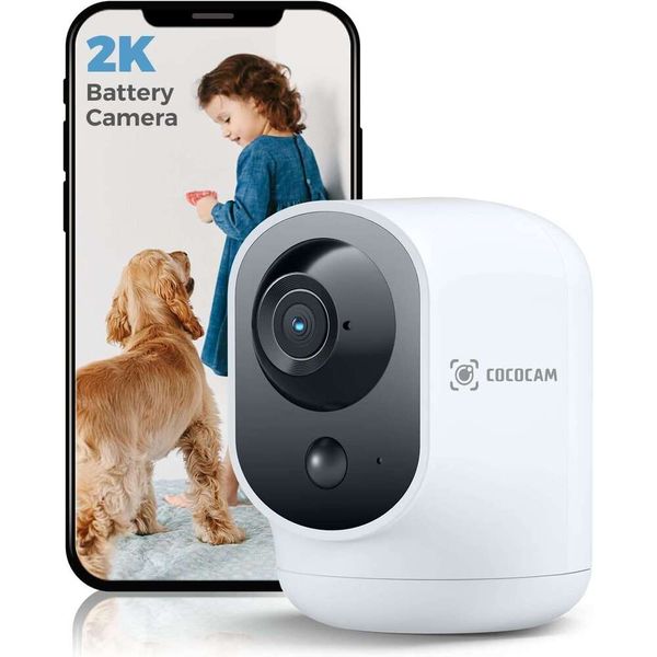 COCOCAM 2K Indoor Pan/Tilt Security Camera with 5200mAh Battery, Camera,Wireless for Baby Monitor/Pet/Home Security, AI Recognition, PIR Human Detection, 2.4G
COCOCAM 2K Indoor Pan/Tilt Security Camera with 5200mAh Battery, Camera,Wireless for Baby Monitor/Pet/Home Security, AI Recognition, PIR Human Detection, 2.4G